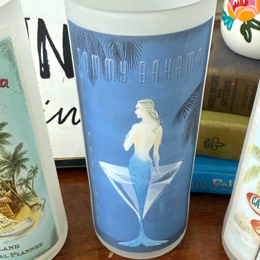 Tommy Bahama Frosted Tropical Glass Set - Blue, White, Multicolor - Picture 3 of 6